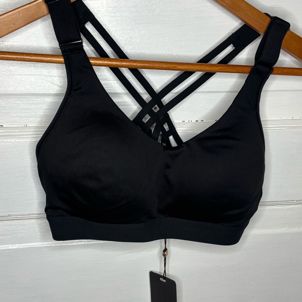 NWT CALIA by Carrie Underwood Black Strappy Crisscross Bra